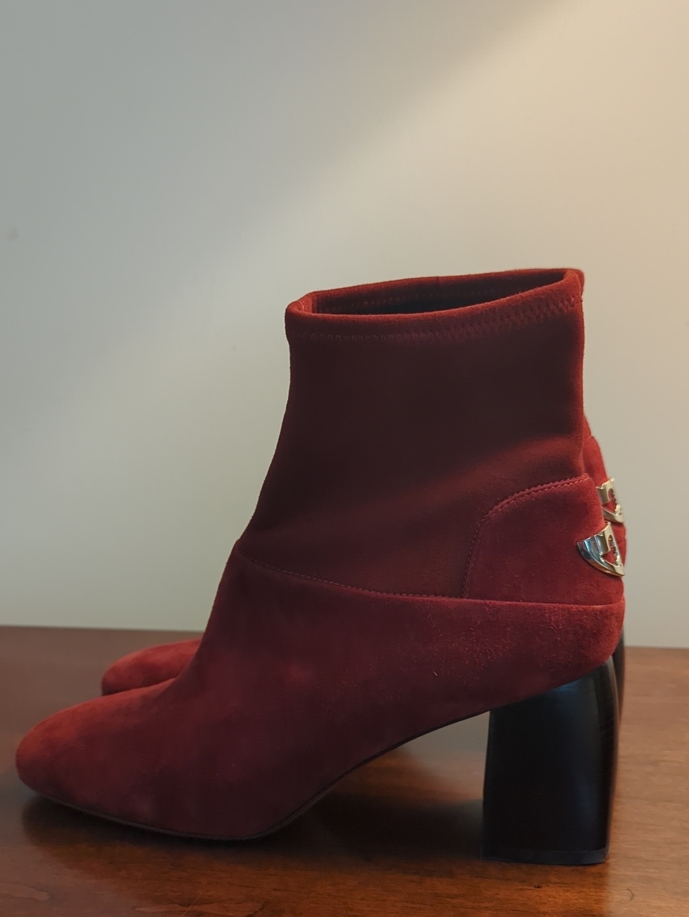 Tory Burch Sidney Suede Ankle Booties NIB